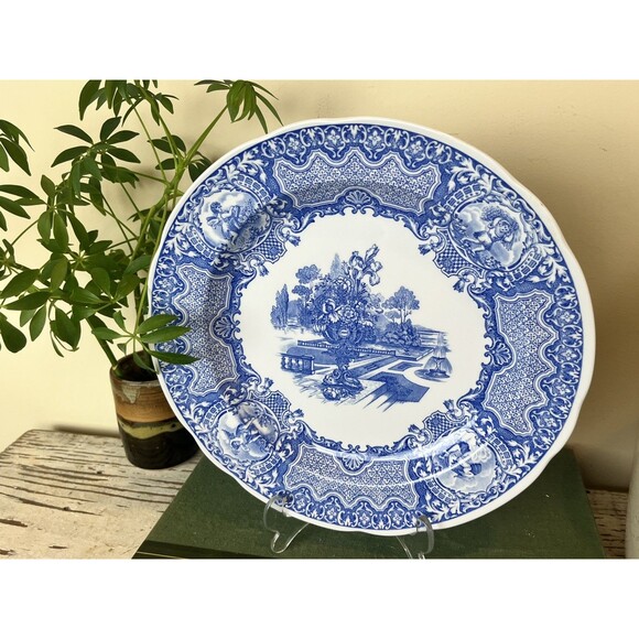 Vintage SPODE England Blue Room Collection  10.5"  Dinner Plate "Seasons" - Picture 4 of 10